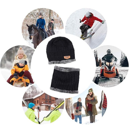 Unisex Woolen Cap Set